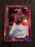 YILBER DIAZ 2025 TOPPS CHROME ROOKIE MAGENTA LAVA LAMP REFRACTOR RC AUTO /299