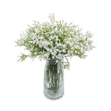 AGLZY 12pcs 21" Long Stem Artificial Baby  s Breath Flowers, White