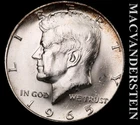 1965 Kennedy Half Dollar- Silver- Choice Gem Brilliant Unc- No Reserve #L2439