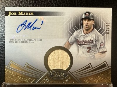 2023 Topps Tier One Game Used Relic Auto Joe Mauer #T1AR-JMA /99 Minnesota Twins
