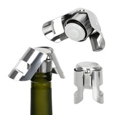 Stainless Steel Champagne Stopper Sparkling Wine Bottle Sealer Cap UK