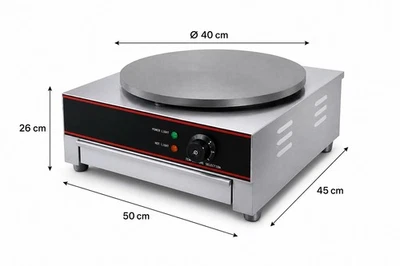 Crêpière professionnelle électrique – Plaque Ø 40 cm - Photo 1/4