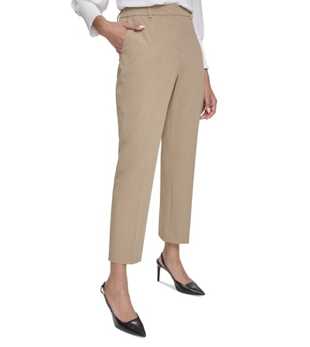 Calvin Klein Women's Mid-Rise Ankle Pants Brown Size 10 - 第 3/4 張圖片