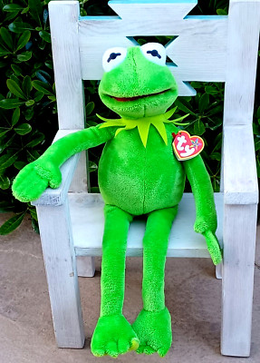 TY Beanie Buddy KERMIT the Frog The Muppets 16'' Plush Stuffed Toy  RARE RETIRED