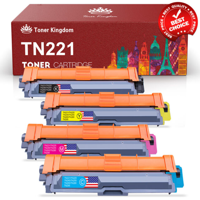5 Pk TN221 BK TN225 Color Toner For Brother MFC-9130CW MFC-9330CDW MFC-9340CDW