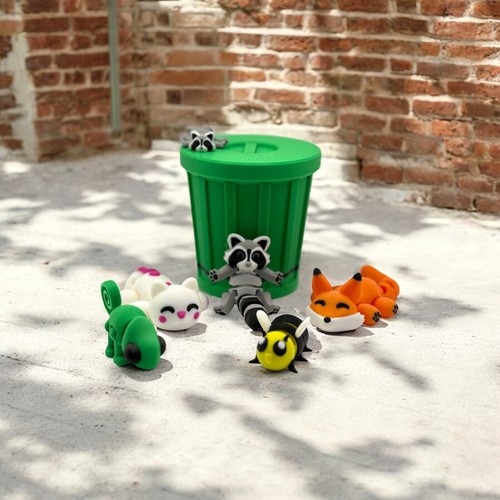 Papelera Animales Paquete con Papelera - 5 Animales Medianos Surtidos Articulados - Imagen 3 de 8