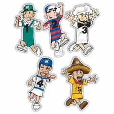 Saussages Brewers Stadium  5 Sticker Set,  Peel and Stick