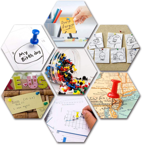 400Pcs Push Pins, Thumb Tacks for Bulletin Board, Stick Pins Thumb Tacks for Cor - Picture 6 of 7