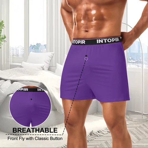 Herren Loose Unterhose Einfarbig Hohe Taille Boxershorts Shorts Loose Fit Unterwäsche - Bild 5 von 12