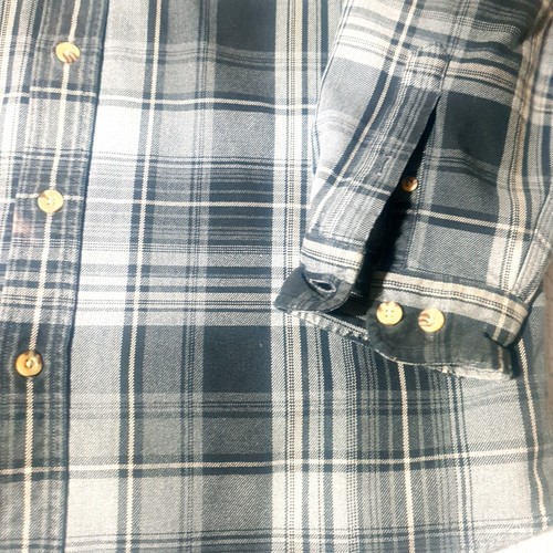 Carhartt para hombre talla grande azul a cuadros manga larga franela abotonada algodón Usado en excelente estado - Imagen 4 de 14