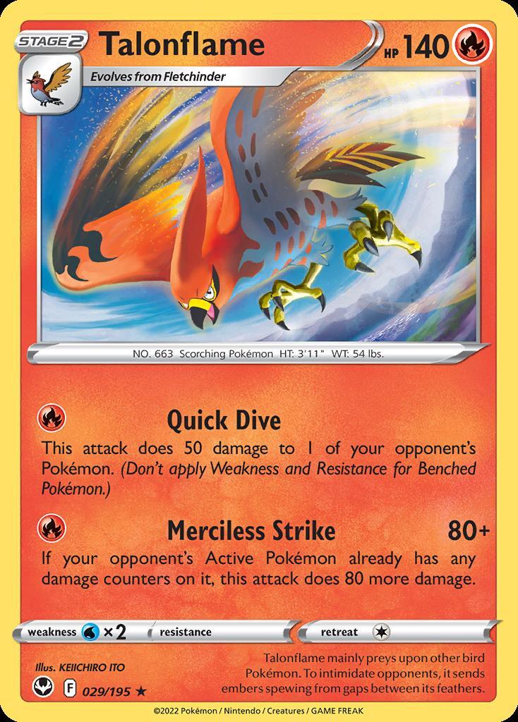 Pokemon Talonflame (29/215) Silver Tempest LP