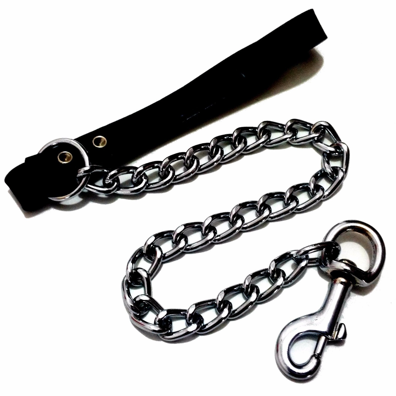 Robuste Hundeleine Aus Aluminium Mit Ledergriff – 96,5 Cm Metallleine Mit Sicherheitshaken – Stylisches Accessoire Für Deinen Hund