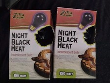 Two Pack Zilla 150 Watt Heat Reptile Black Heat Bulbs