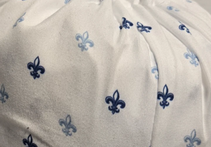 Ienjoy Chic Premium patrón ultra suave 4 piezas Juego de sábanas, Queen flor de lis azul Foto 2 de 2