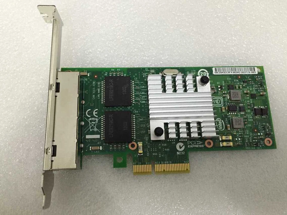 IBM 49Y4242 49Y4241 Intel I340-T4 Quad Port Ethernet Gigabit PCI Network Adapter - Image 2 of 4