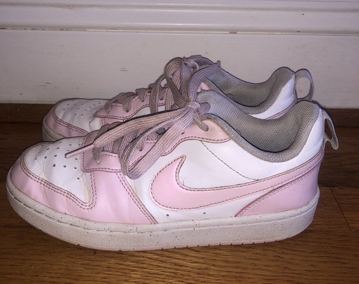 Nike Court Borough Low Recraft GS DV5456-105 White/Pink Foam Sz 4Y