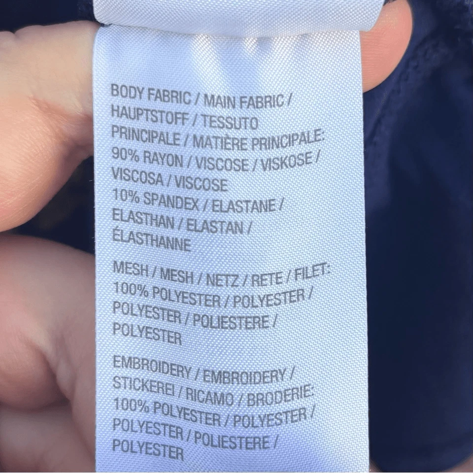 Top túnica de encaje floral dorado lujoso con logotipo XS Foto 3 de 4