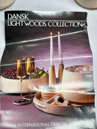 DANSK Light Woods pair of CANDLE HOLDERS 5 3/8" tall - NEW (Old Stock) w/Box - Picture 9 of 11
