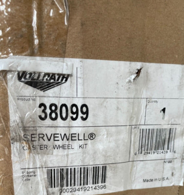 VOLLRATH 38099 SERVEWELL 4'  CASTER WHEEL KIT SWIVEL BRAKES
