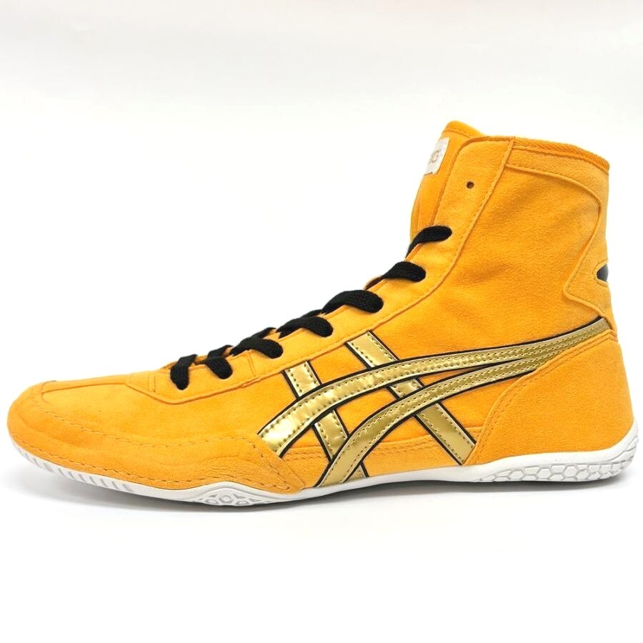 asics - Rukiha ASICS Wrestling Shoes 1083A001 Yellow/Gold(Black) EX-EO