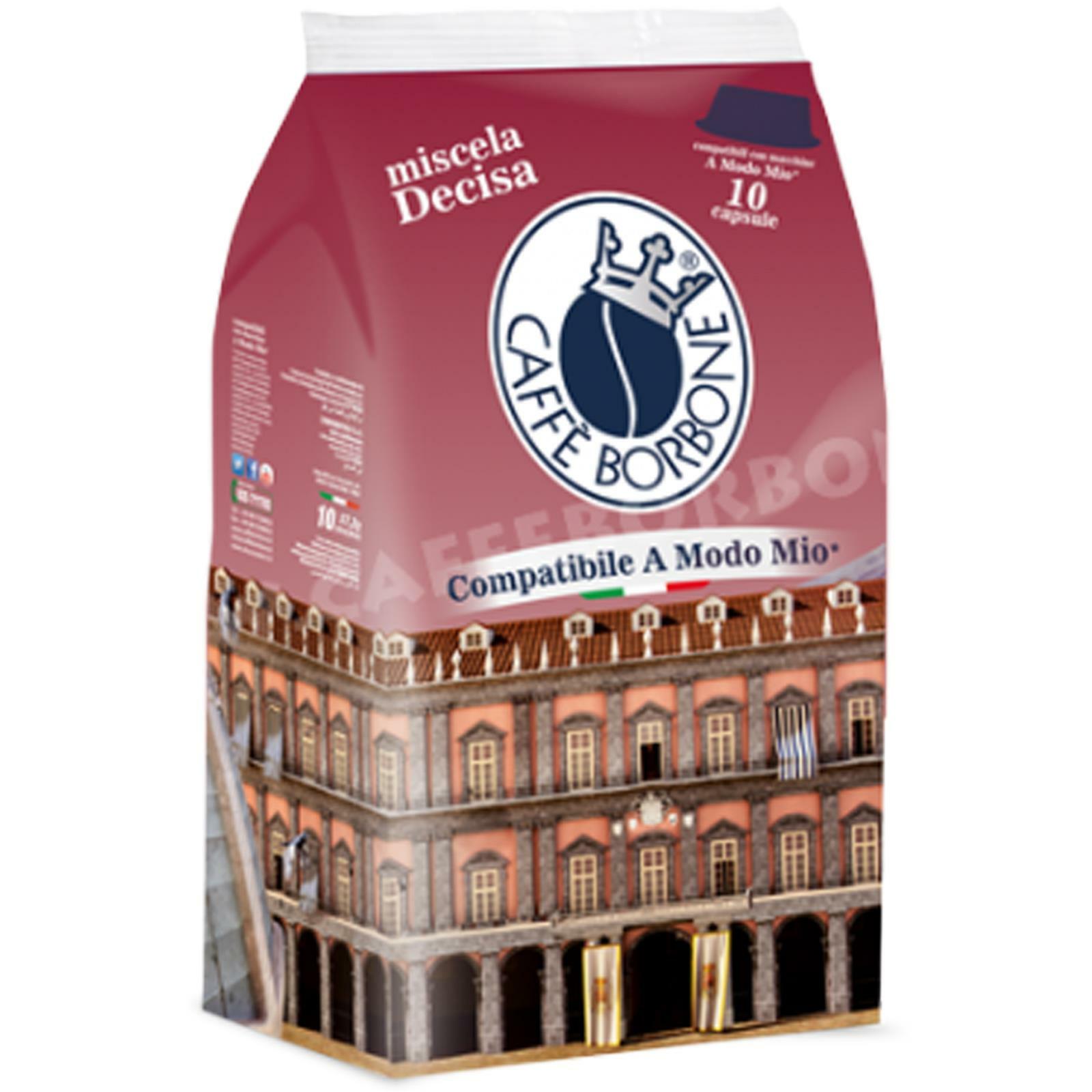 10 CAPSULE CAFFE' BORBONE COMPATIBILI A MODO MIO MISCELA NERA DECISA ESPRESSO