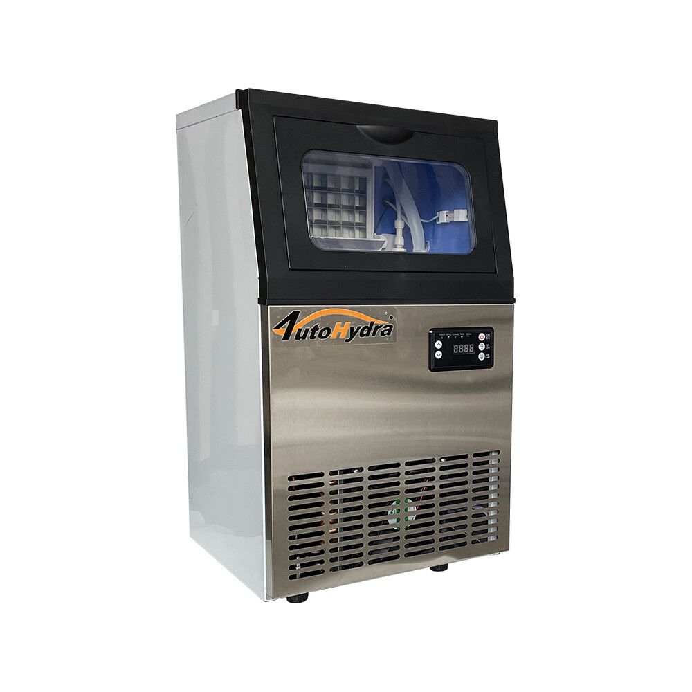 210W 100LBS/ 24H 110V Commercial Ice Maker Builtin Freestand Ice Cube