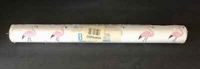 Vintage NOS BORDEN PINK FLAMINGO WALLCOVERING Vinyl Retro WALLPAPER Double Roll