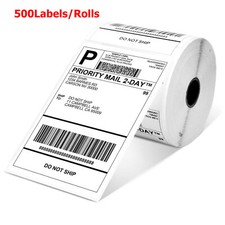 500 Per Roll 4"x6" Direct Thermal Labels for Zebra 2844 ZP450 ZP500 ZP505 Eltron