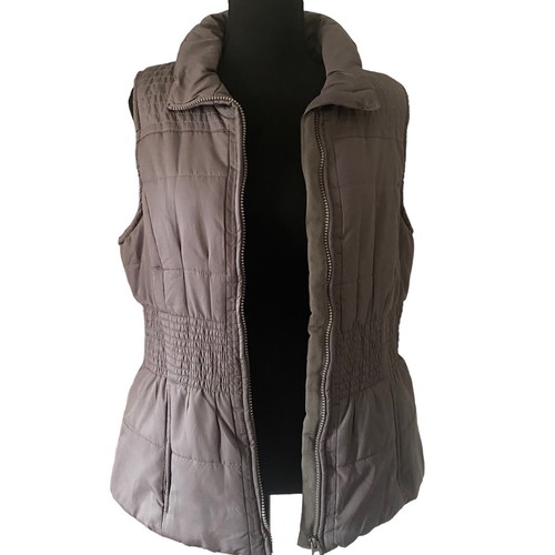 Outer Edge Puffer Vest Quilted Zip Up Gray Outer Wear Sleeveless Large - Picture 3 of 6