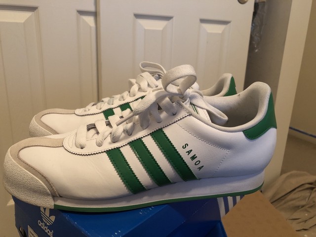 adidas samoa white green