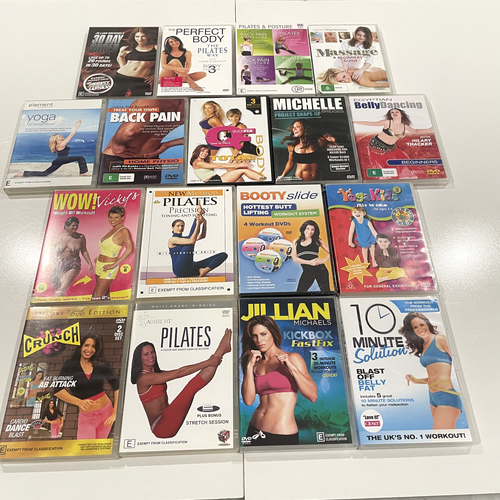 YOGA PILATES FITNESS DVD Bundle Lot DVD’S x17 Movies - Picture 12 of 12