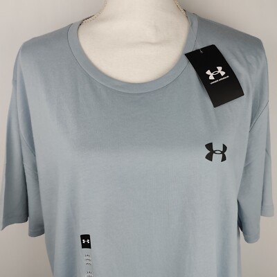 Under Armour Loose T-Shirt Tee XXL Crew Men's Unisex Shirt Top Active Blue