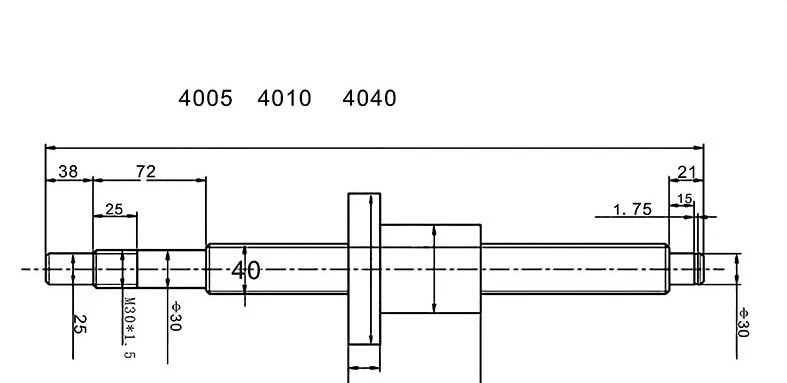 1 pcs Antibacklash SFE4040--700mm Ballscrew & SFE4040 Ball Nut per BF30/BK30 - Image 4 of 4