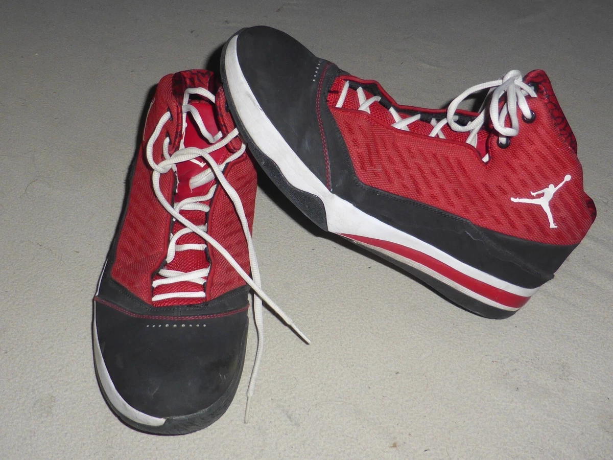 Jordan BMo Mens Black Gym Red White Basketball Shoes 454043-004 Size 12 Jordan - Boy - GS Retro 12 - White/Gym Red/Black – Nohble main image 3