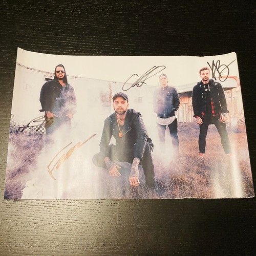 11x17 Glossy Promo Photo of Attila, Signed by All Members - Villains Tour 2019 - Picture 3 of 4