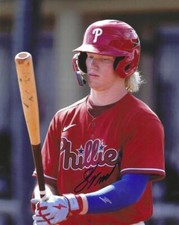 Autographed  8x10 JORDAN VIARS  Philadelphia Phillies Autographed photo - COA