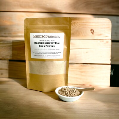 Certified Kosher/Halal - Organic Slippery Elm Bark Powder - Premium Quality