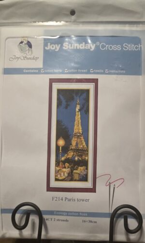 Joy Sunday Counted Cross Stitch Kit Paris Tower