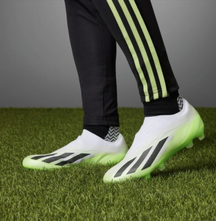 シューズ adidas X Crazy Fast.1 FG 26cm adidas X Crazyfast.1 Laceless FG - White/Core Black/Lucid