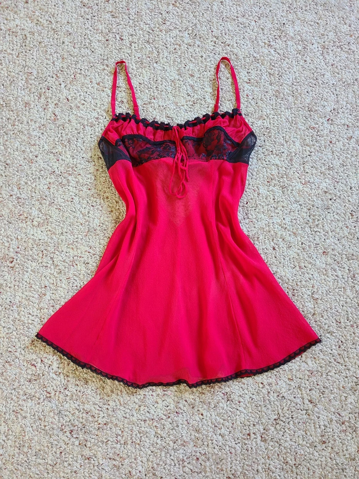 UNDERCOVER Abito slip Victoria's Secret Y2K 100% seta cameriera taglia M ❤️