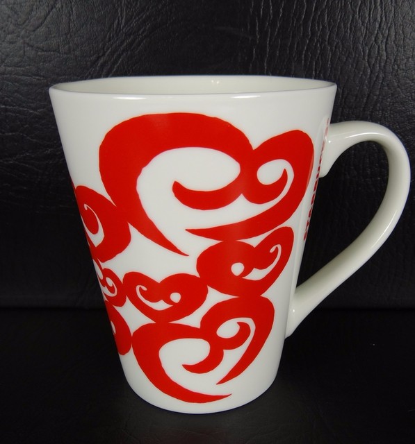 starbucks clear mug with heart handle