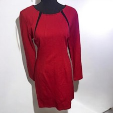 Finley Sabine Red Holiday Cocktail long Sleeve Festive Christmas Dress Sz 6