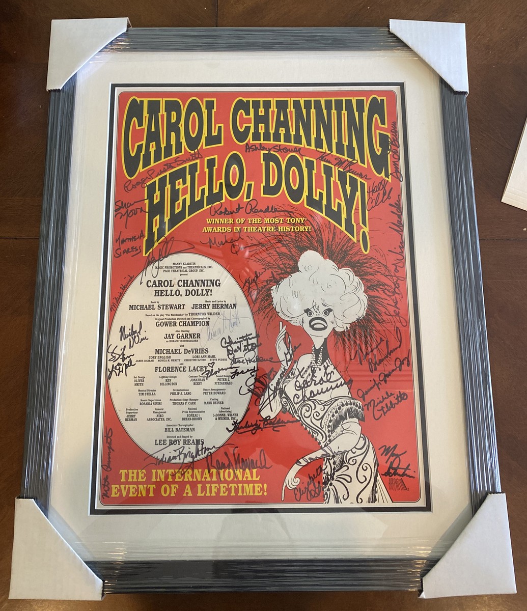 Original HELLO DOLLY! Broadway Poster-Window Card SIGNED Carol