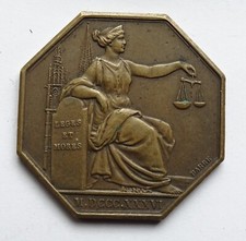 Jeton notaire d'Eure et Loir Bronze état TTB 13gr77