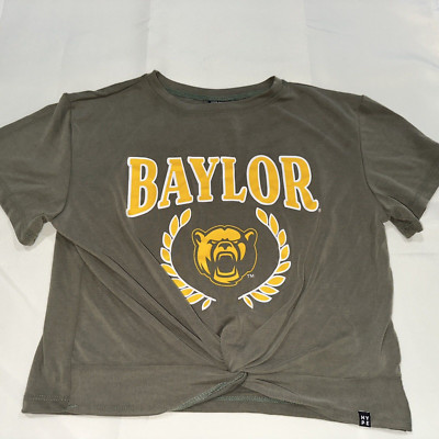 Women's Size M Baylor University Bears Olive Cropped T-Shirt NWT - SEE NOTE