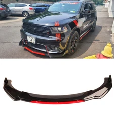 For Dodge Durango Front Bumper Lip Spoiler Splitter Diffuser Glossy Black Red