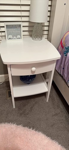 End Table Draw Bed Side Organizer Stand Book Shelf Counter Top Desk In White - 第 3/8 張圖片