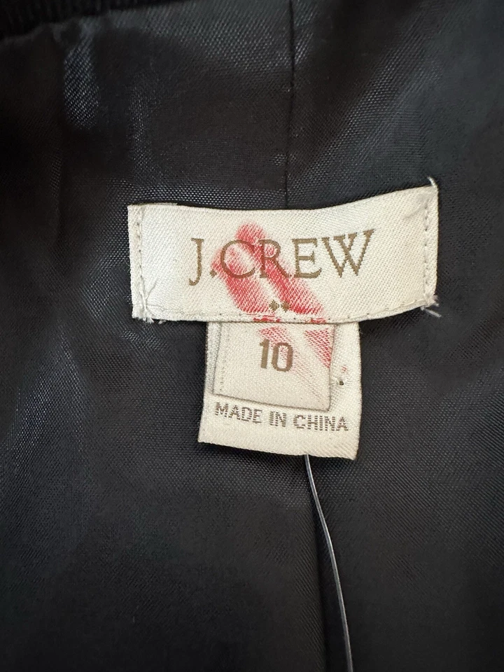 New J. Crew Blazer Women Size 10 Long Sleeve Black Corpcore Classic Elegance - Image 3 of 4