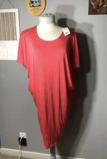 Tendance New With Tags Red Beach Dress Made In France 100% Cotton Size XX (36)