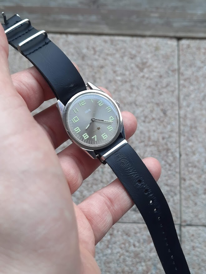 Montre Bracelet Vintage Homme ISA En Plaqué Or - Occasion, Fonctionne